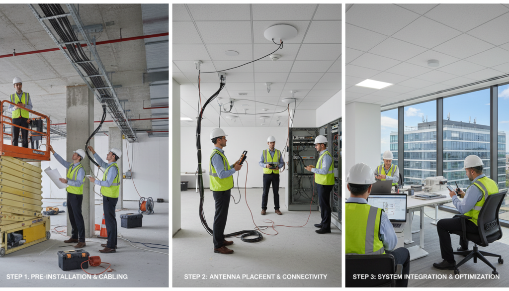 das installation process step by step for commercial buildings