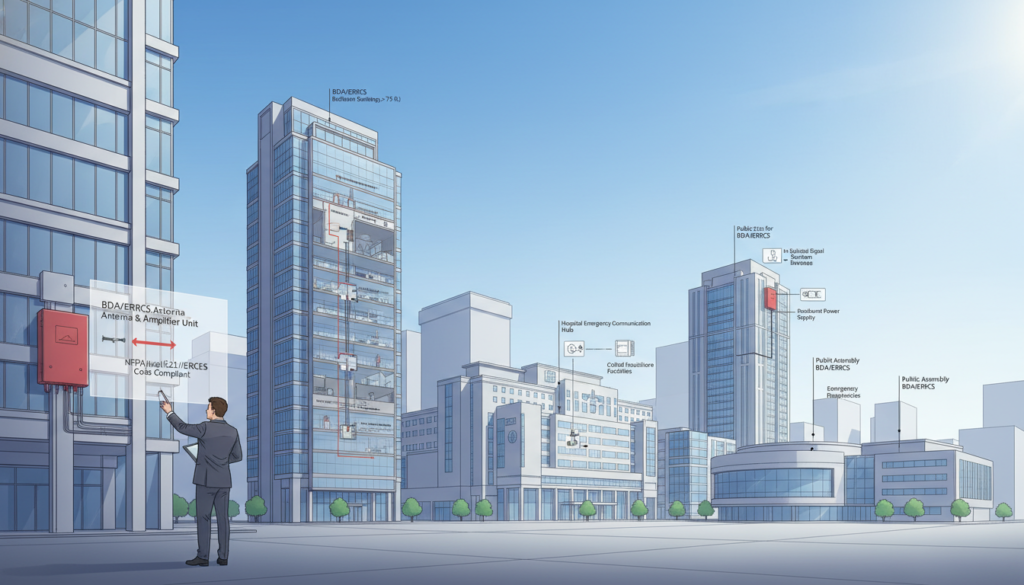what buildings require a bda or errcs system by code