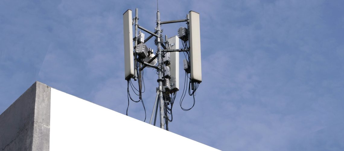 Cell Tower on Top of Building